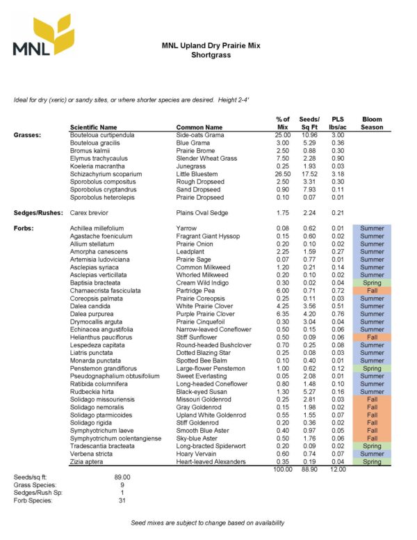MNL Upland Dry Prairie Mix - Image 7